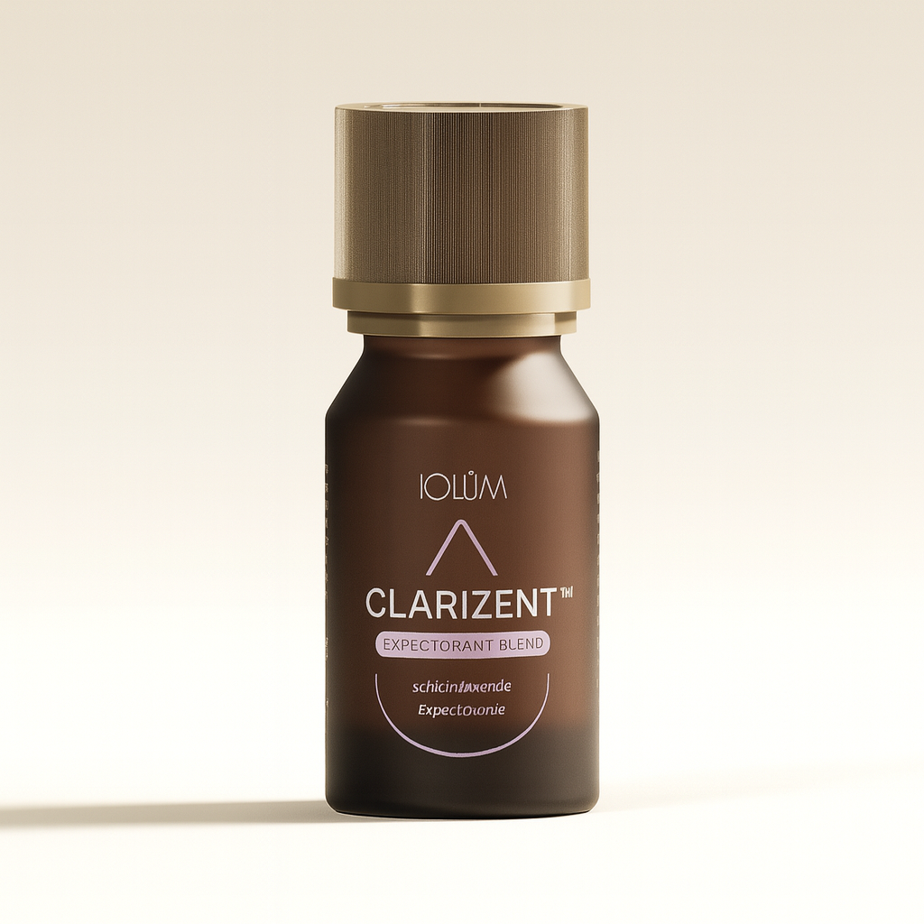 Flacon CLARIZENT™ 10 ml – Mélange expectorant Lolûm à base d’huiles essentielles de Thym rouge, Tea Tree et Sapin blanc