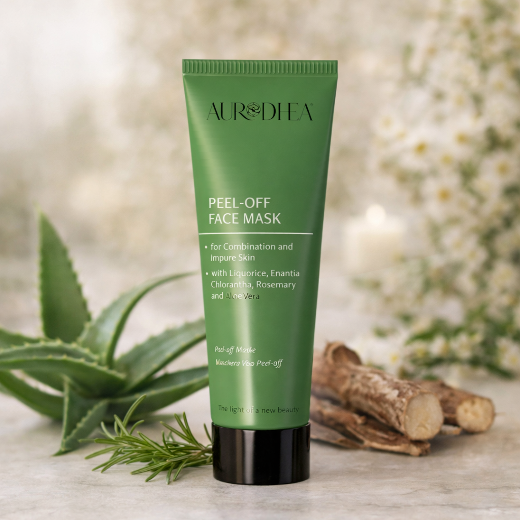 Masque Peel-off Aurodhea pour peaux mixtes et impures en tube vert