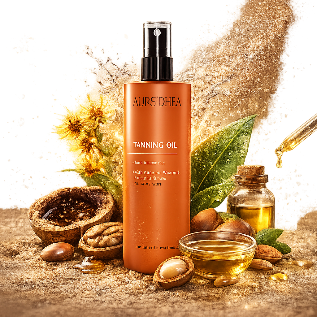 Huile solaire bronzage Aurodhea brou de noix et millepertuis teint doré naturel