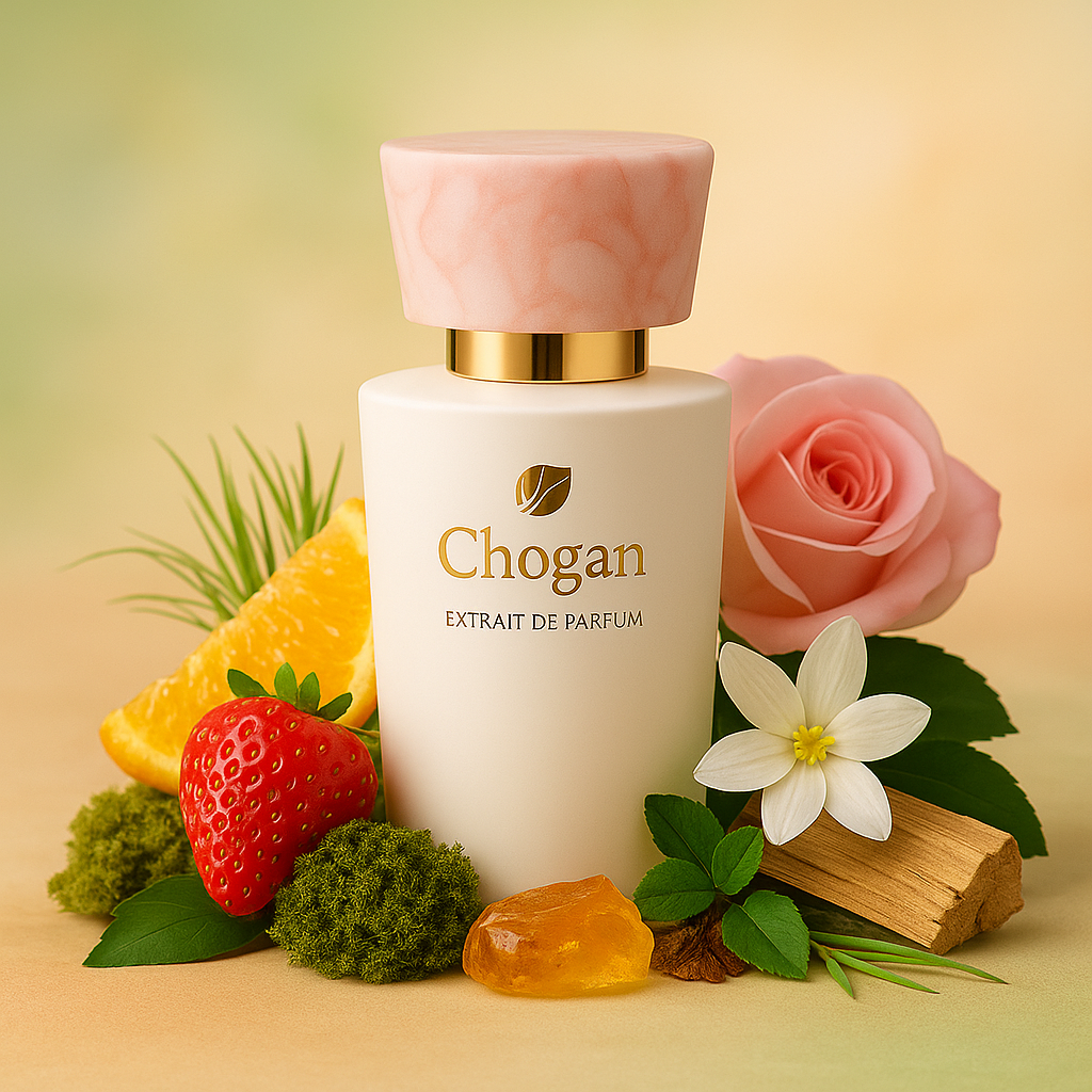 Parfum-femme-fraise-des-bois-mandarine-rose-jasmin-ambre-bois-de-santal