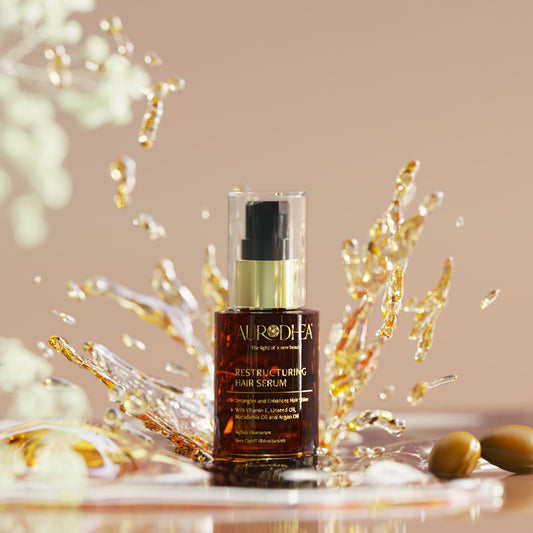 Sérum Capillaire Aurodhea à l’Huile d’Argan – soin nourrissant anti-frisottis pour cheveux secs et bouclés, format 30 ml.