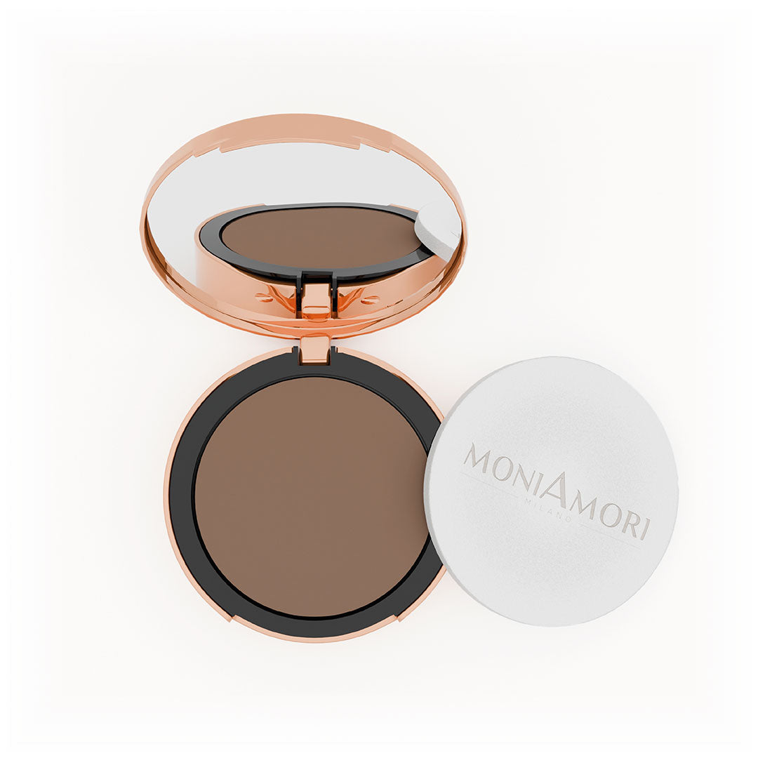 Texture du fond de teint compact Solar Defence SPF 30 effet uniforme et naturel