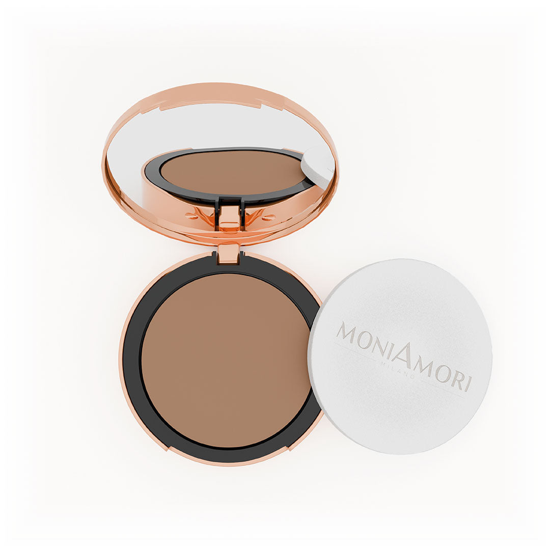 Fond de teint compact Solar Defence SPF 30 MoniAmori teinte Crème Caramel