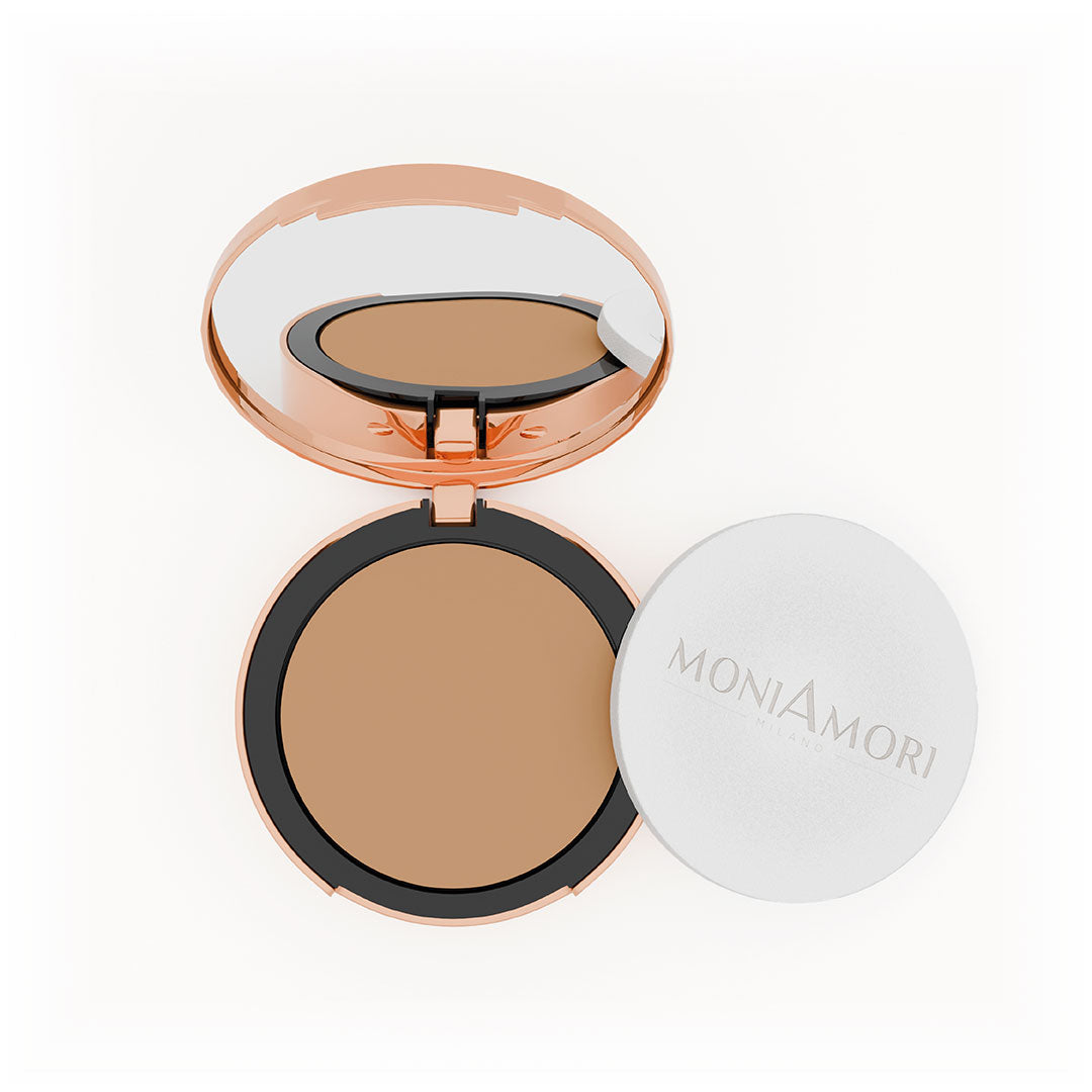 Texture du fond de teint compact Solar Defence SPF 30 MoniAmori 
