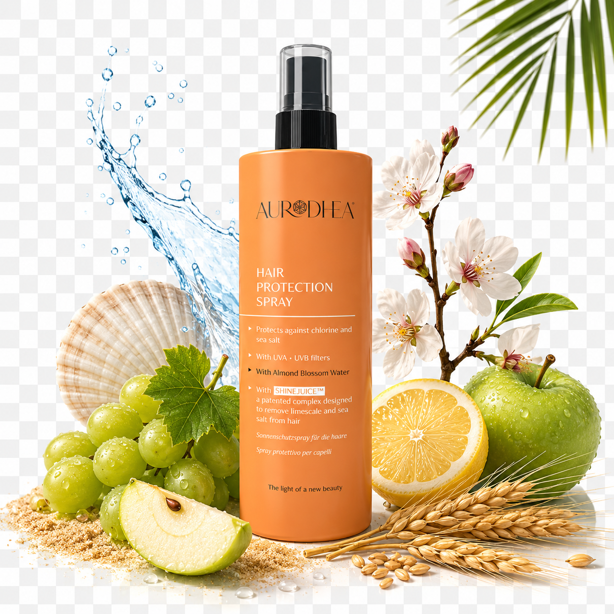 Spray capillaire solaire Aurodhea protection cheveux plage et piscine