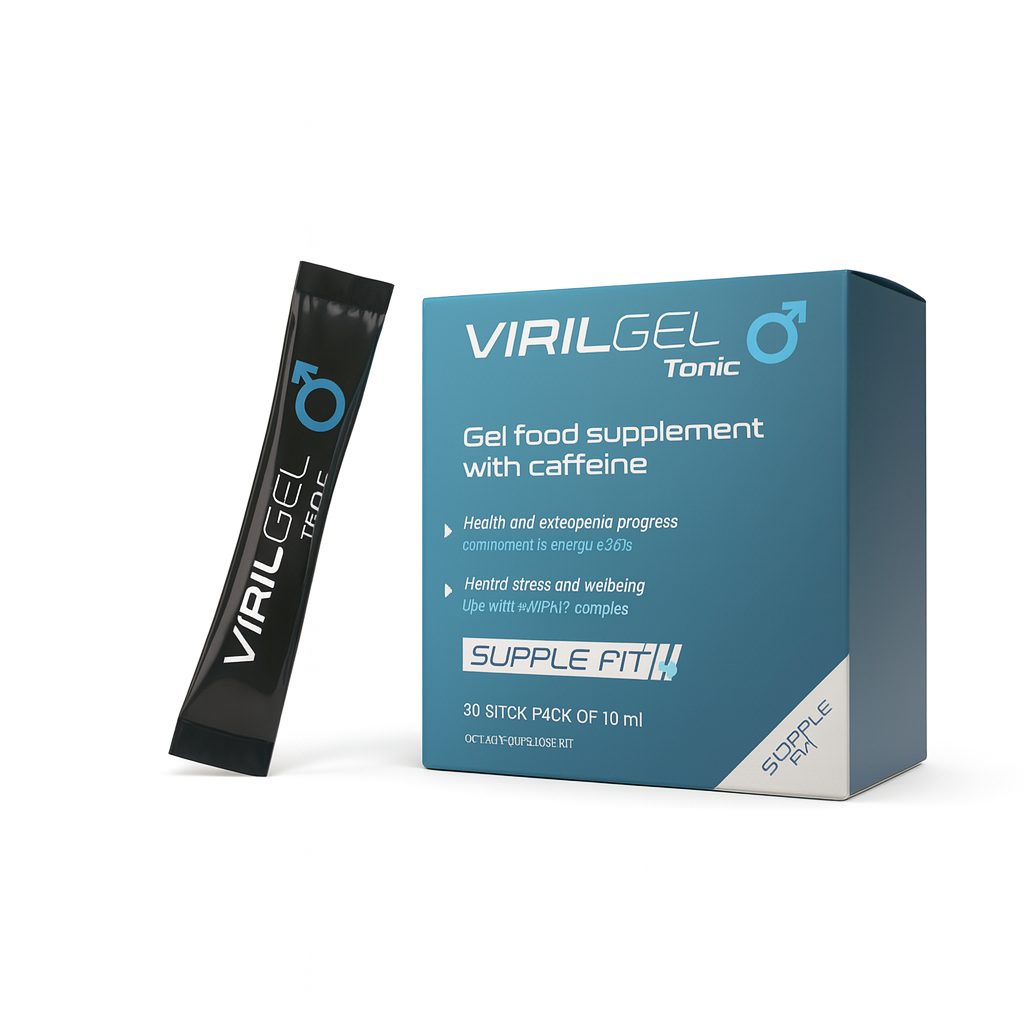 Complément alimentaire VIRILGEL Supplefit – gel tonique pour hommes, aide à réduire la fatigue et à stimuler la vitalité physique et mentale.