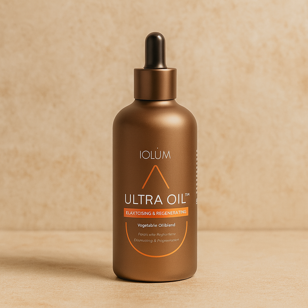 Flacon ULTRA OIL™ – Huile végétale régénératrice et assouplissante pour peau sèche et vergetures, format 50 ml.
